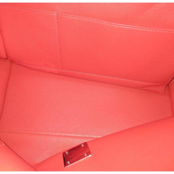 Celine Trapèze leather handbag Medium Coral Red Pristine - Picture 7 of 8